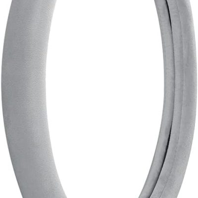 Soft Velvet Steering Wheel Cover, Universal Luxury Steering Wheel Protector Car Interior Accessories 15 inch (Gray)