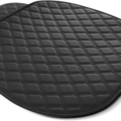 Car Seat Cushion Black, Faux Leather Waterproof and Comfortable Seat Protector, Front Bottom Car Seat Covers with Storage Bag, Suitable for Most Vehicles or Office and Home Seats - 1 Pieces